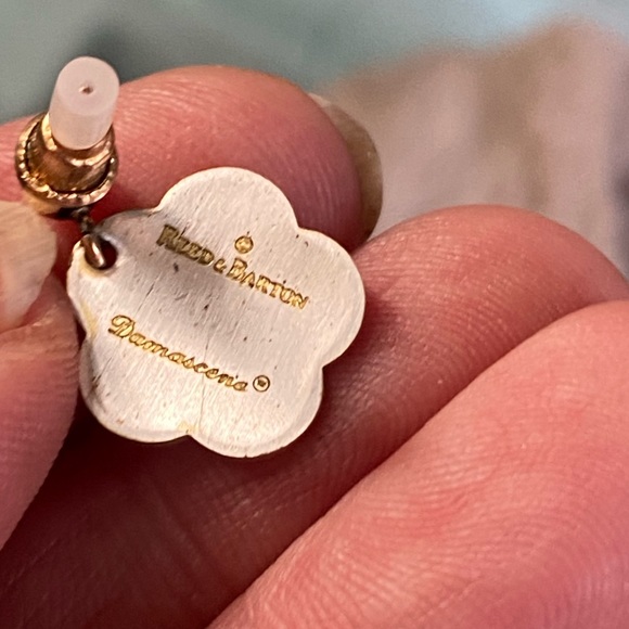 SALE 2/$20 Vintage Reed & Barton pierced earrings,silver & gold w/butterflies - Picture 5 of 5